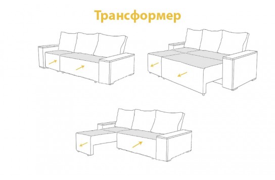 Идеальное решение для маленьких пространств: Диван еврокнижка Лофт - трансформер